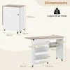 Promotions Sulankstomas siuvimo stalas 118,5x40x78 cm baltas, su laikymo vieta