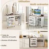 Promotions Sulankstomas siuvimo stalas 118,5x40x78 cm baltas, su laikymo vieta