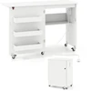 Promotions Sulankstomas siuvimo stalas su įkrovimo stotele 116x41x78 cm baltas