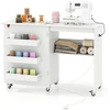 Promotions Sulankstomas siuvimo stalas su įkrovimo stotele 116x41x78 cm baltas