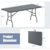 Promotions Lauko sulankstomas stalas, 180x74x75 cm, pilkas