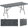 Promotions Lauko sulankstomas stalas, 180x74x75 cm, pilkas