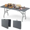 Promotions Lauko sulankstomas stalas, 180x74x75 cm, pilkas