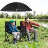 Promotions Sulankstomas stovyklavimo dvivietis fotelis, 160x55x118-178 cm, Juodas