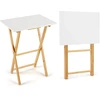 Promotions Sulankstomas televizoriaus padėklų rinkinys 48.3x35.6x63.5 cm baltas bambukas