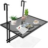 Promotions Sulankstomas turėklinis stalas, 61x48x61-82,6 cm, juodas