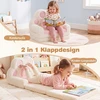 Promotions Sulankstomas vaikų sofos gultas 50,5x22,5x14 cm rožinė/kreminė