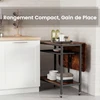 Promotions Sulankstomas virtuvinis stalas 80x75x75 cm, rudas, metalinis rėmas, su saugojimo vieta