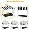 Promotions Sulankstomi bagažo stovai 2 vnt. 67,3x45,7x52,1 cm juoda/balta guminė mediena