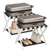 Promotions Sulankstomi bagažo stovai 2 vnt. 67,3x45,7x52,1 cm juoda/balta guminė mediena