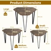 Promotions Sulankstomi šoniniai stalai 3 vnt. 58,5x52,5x45,5 cm, kaimiškos rudos/spalvos juodos