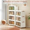 Promotions Sulankstomos sandėliavimo dėžės, 3 vnt., 68,5x37,5x107 cm, baltos ir rudos spalvos