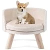 Promotions Šuns sofa-lova, 42x42x33 cm, balta, pušies mediena
