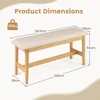 Promotions Suoliukas 100x30x50 cm, smėlio spalvos, PU odos apmušalas