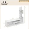 Promotions Medijos konsolės stalas, 145x30x121 cm, baltas