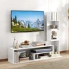 Promotions Medijos konsolės stalas, 145x30x121 cm, baltas