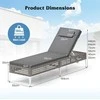 Promotions Lauko gultas, 194x55x32-94 cm, pilkos spalvos