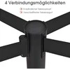 Promotions Tiesų kontrolės barjerų rinkinys, nerūdijantis plienas, 90x32 cm, juodas