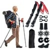 Promotions Trekkingo lazdos, sulankstomos lengvos vaikščiojimo lazdos, 36.5x115x130 cm, juoda raudona