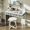 Promotions Tualetinis staliukas su taburete 110x50x95,5 cm baltas, su laikymo vieta