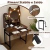 Promotions Tualetinis staliukas su veidrodžiu ir apšvietimu, 80x50x150 cm, rudas, su laikymo vieta
