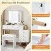 Promotions Tualetinis staliukas su veidrodžiu 100x45x130 cm baltas, su laikymo vieta