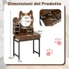 Promotions Tualetinis staliukas su veidrodžiu ir apšvietimu, 80x50x150 cm, rudas, su laikymo vieta
