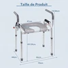 Promotions Tualeto sėdynės pakėlėjas reguliuojamo aukščio 70x44x74-84 cm sidabro spalvos aliuminis