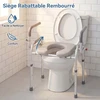 Promotions Tualeto sėdynės pakėlėjas reguliuojamo aukščio 70x44x74-84 cm sidabro spalvos aliuminis