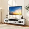 Promotions TV staliukas, 180,5x35x46 cm, baltas