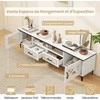 Promotions TV staliukas, 180,5x35x46 cm, baltas
