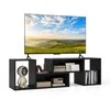 Promotions TV staliukas, 80x30x40 cm, Juoda Balta