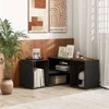 Promotions TV staliukas, 80x30x40 cm, Juoda Balta