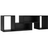 Promotions TV staliukas, 80x30x40 cm, Juoda Balta