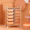 Promotions Universalus ratinis organizatoriaus vežimėlis, 63x37x87 cm, persiko spalvos