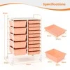 Promotions Universalus ratinis organizatoriaus vežimėlis, 63x37x87 cm, persiko spalvos