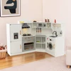 Promotions Vaikiška kampinė žaidimų virtuvėlė 42x29x94 cm balta/rožinė