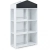 Promotions Vaikiška knygų lentyna namelio formos, saugojimo spintelė 64x30x116,5 cm, balta MDF