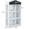 Promotions Vaikiška knygų lentyna namelio formos, saugojimo spintelė 64x30x116,5 cm, balta MDF