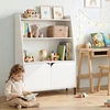 Promotions Vaikiška lentyna su 3 atviromis nišomis ir 2 durelėmis 80x30x121 cm balta