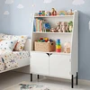 Promotions Vaikiška lentyna su 3 atviromis nišomis ir 2 durelėmis 80x30x121 cm balta