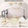 Promotions Vaikiška lova, namelio formos dvigulė lova su stalu ir stalčiais, 253x102x193 cm, balta pilka