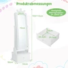Promotions Vaikiška papuošalų spintelė su pilno ilgio veidrodžiu ir stalčiais 34,3x30,5x102,9/113 cm balta