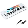 Promotions Vaikiška pianino klaviatūra, 49 klavišai, 53.3x19.1x5.1 cm, balta, ABS medžiaga