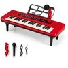 Promotions Vaikiška pianino klaviatūra, 37 klavišai, 46.5x17.5x5.5 cm, raudona, nešiojama