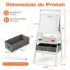 Promotions Vaikiška piešimo lenta, dvikryptė magnetinė balta lenta ir kreidinė lenta, balta