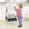 Promotions Vaikiška piešimo lenta, dvikryptė magnetinė balta lenta ir kreidinė lenta, balta