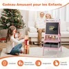 Promotions Vaikiškas piešimo stovas, dvipusis su magnetine balta lenta ir kreidų lenta, rožinis