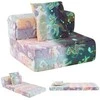 Promotions Vaikiška sofa 65,5x60,5x41,5 cm, margaspalvė, flanelės audinys