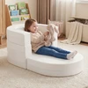 Promotions Vaikiška sofa-lova, transformuojama 3-in-1, 97x66x28 cm, balto veliūro